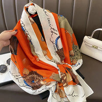 180X90cm Fashion Spring and Autumn Scarf Women's Cotton and Linen Dual-purpose All-match Thin Winter Silk Scarf Long Gauze Scarf