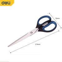 1PC Deli Anti Stick Anti Rust Scissors Office And Home Scissors Stainless Steel Tailoring Scissors Solid And Durable Alloy