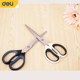 1PC Deli Anti Stick Anti Rust Scissors Office And Home Scissors Stainless Steel Tailoring Scissors Solid And Durable Alloy