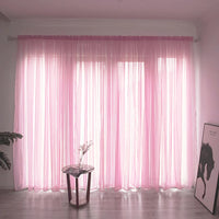 1PC Voile Window Curtain Solid Color Grape Purple High Quality Simple Curtains Modern Generous Beautiful Exquisite Curtain