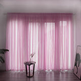 1PC Voile Window Curtain Solid Color Grape Purple High Quality Simple Curtains Modern Generous Beautiful Exquisite Curtain