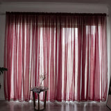 1PC Voile Window Curtain Solid Color Grape Purple High Quality Simple Curtains Modern Generous Beautiful Exquisite Curtain