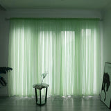 1PC Voile Window Curtain Solid Color Grape Purple High Quality Simple Curtains Modern Generous Beautiful Exquisite Curtain