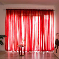 1PC Voile Window Curtain Solid Color Grape Purple High Quality Simple Curtains Modern Generous Beautiful Exquisite Curtain