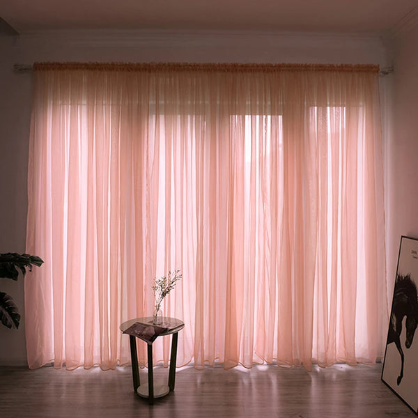 1PC Voile Window Curtain Solid Color Grape Purple High Quality Simple Curtains Modern Generous Beautiful Exquisite Curtain