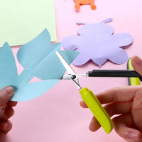 1PCS DELI mini portable scissors 0600 creative folding pen-shaped round head art children stationery scissors