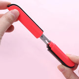 1PCS DELI mini portable scissors 0600 creative folding pen-shaped round head art children stationery scissors