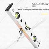 1Pcs 300/400/500/600mm High Precision Strong Magnetic Spirit Level Digital Inclinometer Protractor Adjustable Angle Level Rulers