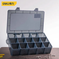 1Pcs Multi-lattice Slots Tool Case Storage Boxes Adjustable Transparent Tool Box Screw Craft Jewelry Accessories Organizer Box