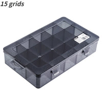 1Pcs Multi-lattice Slots Tool Case Storage Boxes Adjustable Transparent Tool Box Screw Craft Jewelry Accessories Organizer Box