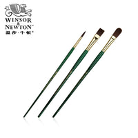 1Set Winsor Newton Acrylic / Oil Painting Brushes High Elastic Nylon Long Rod Art Painting Brush Set Art Supplies