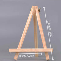 AOOKMIYA 1pc Natural Wood Mini Easel Frame Tripod Display Meeting Wedding Table Number Name Card Stand Holder Children Painting Crafts