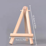 AOOKMIYA 1pc Natural Wood Mini Easel Frame Tripod Display Meeting Wedding Table Number Name Card Stand Holder Children Painting Crafts