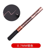 1pc Sakura Pen-Touch Paint Marker Gold, Silver,Copper 0.7mm 1mm 2mm Waterproof Low Odor Xylene-Free Permanent On Most Surfaces