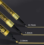 1pc Sakura Pen-Touch Paint Marker Gold, Silver,Copper 0.7mm 1mm 2mm Waterproof Low Odor Xylene-Free Permanent On Most Surfaces