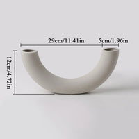 1pcs Enchanting Crescent Moon Vase Creative Design Ornaments Simple Plastic White Eco-Friendly  Vase Home Decoration New