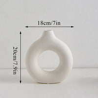 1pcs Enchanting Crescent Moon Vase Creative Design Ornaments Simple Plastic White Eco-Friendly  Vase Home Decoration New