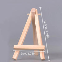 AOOKMIYA 1pcs Natural Wood Mini Easel Frame Tripod Display Meeting Wedding Table Name Card Stand Display Holder Children Painting Craft