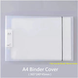 2-Ring Binder A4 Landscape Paper Organizer Document Binder A5 B5 Transparente Binder Mangas Pasta de arquivo de 2 buracos Para documentos