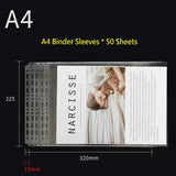 2-Ring Binder A4 Landscape Paper Organizer Document Binder A5 B5 Transparente Binder Mangas Pasta de arquivo de 2 buracos Para documentos