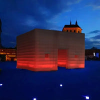 20/26FT LED Inflatable Night Club Tent Large  White Air Cube Tent House with Blower Inflatable Night Club for Party Exhibition