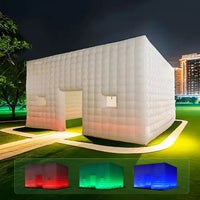 20/26FT LED Inflatable Night Club Tent Large  White Air Cube Tent House with Blower Inflatable Night Club for Party Exhibition