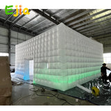 20/26FT LED Inflatable Night Club Tent Large  White Air Cube Tent House with Blower Inflatable Night Club for Party Exhibition