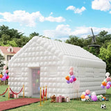 20/26FT LED Inflatable Night Club Tent Large  White Air Cube Tent House with Blower Inflatable Night Club for Party Exhibition