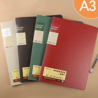 20/30/40/60 Pocket Folder A3 Clear Sleeves Display Book Transparent Sheet Protector Booklet A3 Document Organizer Paper Holder