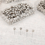 200pcs DIY Reusable Bulletin Board Push Pins Round Head For Pinboard With Steel Tip Office Home Use Map Push Pins Durable