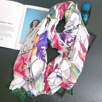 2023 Spain Luxury Fashion Floral Chain Tassel Viscose Shawl Scarf High Quality Neckerchief Pashmina Foulard Muslim Hijab Sjaal