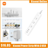 2023 Xiaomi power strip With 3 USB Extension Socket Plug Fast Charging Power Multifunctional 10A 250V 2500W plug patch board