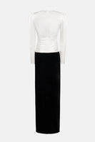 2025 release of new fashion Alessandra Rich dress in black and white dual color, high-end designer handmade long dresses