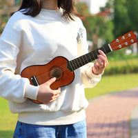 21 inch Basswood Ukulele 6 Strings Small Acoustic Guitar Musical Instruments Classical String Instrument Mini Ukulele Guitar Toy