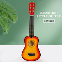 21 inch Basswood Ukulele 6 Strings Small Acoustic Guitar Musical Instruments Classical String Instrument Mini Ukulele Guitar Toy