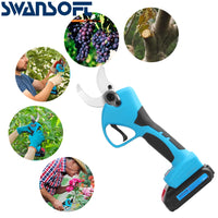 21V 40mm Professional Cordless Electric Pruning Shears SC-8605 Power Cutter Tool Orchard Scissors Garden Tree Branch Pruner Trim