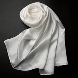 22MM Thicken 100% Silk Scarf For Women Soft Shawl  Spring  Summer New Solid Satin Long Scarf Women's Scarf  Shawl