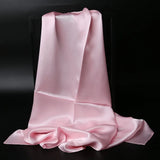 22MM Thicken 100% Silk Scarf For Women Soft Shawl  Spring  Summer New Solid Satin Long Scarf Women's Scarf  Shawl