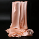 22MM Thicken 100% Silk Scarf For Women Soft Shawl  Spring  Summer New Solid Satin Long Scarf Women's Scarf  Shawl