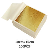 24K Pure Gold Leaf Edible Gold Foil Sheets for Cake Decoration Arts Crafts Paper Painting Skin Care Home Real Gold Foil Gilding