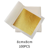 24K Pure Gold Leaf Edible Gold Foil Sheets for Cake Decoration Arts Crafts Paper Painting Skin Care Home Real Gold Foil Gilding