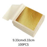 24K Pure Gold Leaf Edible Gold Foil Sheets for Cake Decoration Arts Crafts Paper Painting Skin Care Home Real Gold Foil Gilding