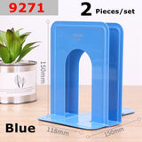 2PCS/SET Deli 9270 9271 9272 9262 9263 Metal Book Stands 150-230mm Blue Black Steel Book Ends