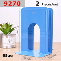 2PCS/SET Deli 9270 9271 9272 9262 9263 Metal Book Stands 150-230mm Blue Black Steel Book Ends