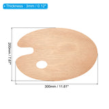 AOOKMIYA AOOKMIYA  2Pc Wooden Paint Palette with Thumb Hole Wood Painting Palette Color Mixing Oval Square Oil Paint Tray Palette Watercolor Pallet