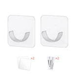 2Pcs Multi-purpose Curtain Rod Bracket Telescopic Rod Bracket Self-adhesive Rod Holder Clothes Rail Bracket Wall Hanger