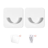 2Pcs Multi-purpose Curtain Rod Bracket Telescopic Rod Bracket Self-adhesive Rod Holder Clothes Rail Bracket Wall Hanger