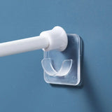 2Pcs Multi-purpose Curtain Rod Bracket Telescopic Rod Bracket Self-adhesive Rod Holder Clothes Rail Bracket Wall Hanger