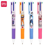 3/6/12 pcs Ballpoint Pen Anime Series Red Blue Green Orange Ink 0.7mm Stationery Office Supplies School Students Supplies