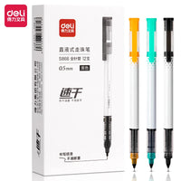 3/6/9pcs Straight Liquid Ballpoint Pen 0.5MM Black Blue Red Ink Office Signature Pen High Quality Pen Cheap Pen Stationery